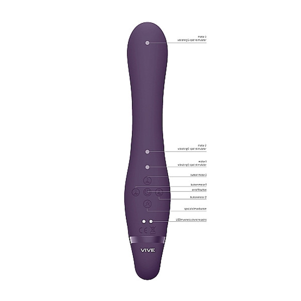 Vive Suki Strapless Strap on Rabbit - Mωβ 12εκ