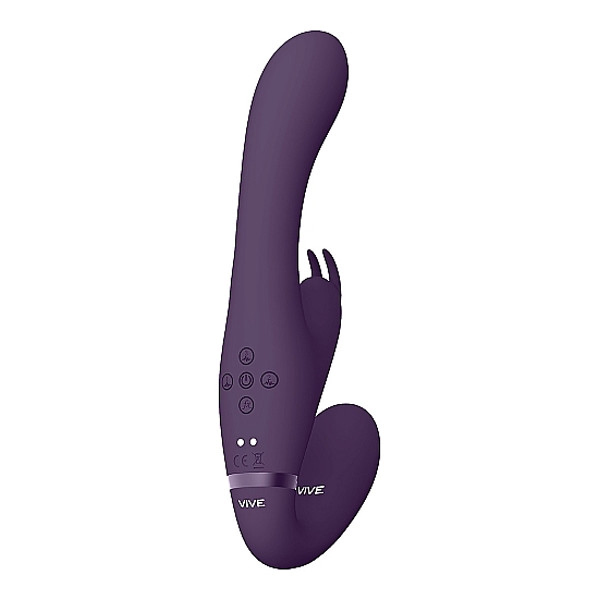 Vive Suki Strapless Strap on Rabbit - Mωβ 12εκ